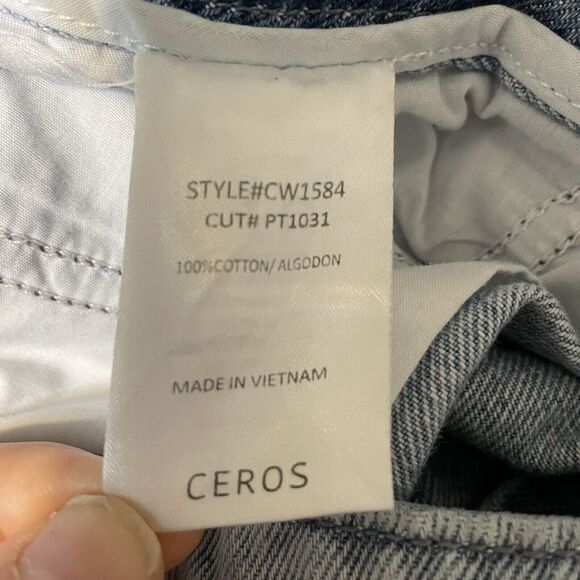 High Rise Wide Leg Jeans Womens Light‎ Wash 29 College Retro - Picture 6 of 10